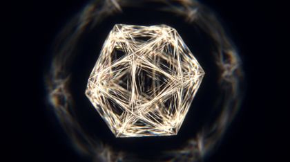 A brilliant white-gold Data-Crystal shaped like a faceted geometric solid, containing a captured singularity of blazing luminescence, radiating a prismatic aura against a dark void — both infinitely desirable and existentially terrifying.
